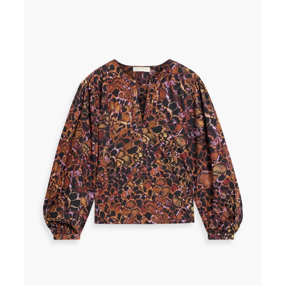 Ulla Johnson Llara Printed Cotton Poplin Top